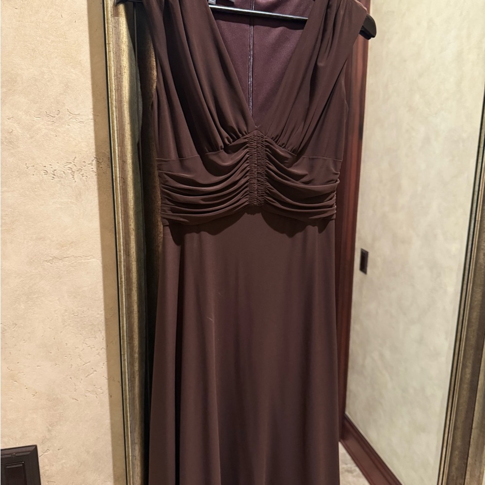Elegant Brown Evening Dress